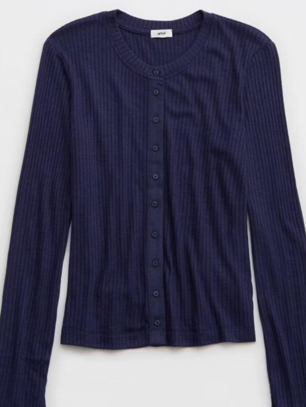 Aerie Cardigan T-Shirt navy